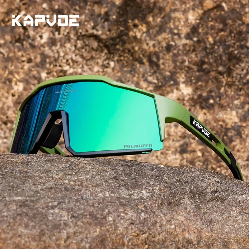 Kapvoe Polarized Sunglasses Fashion Cycling Glasses Bike Road Driving Goggles Outdoor UV400 Sports MTB Road Mountain Bicycle