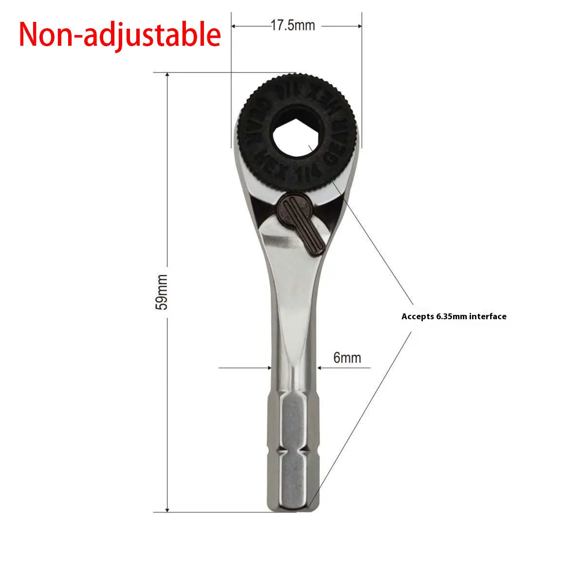 New Socket Torque Wrench Hand Tools 6.35mm Screwdriver Stainless Steel Hexagonal Ratchet Wrench Toughbuilt Mechanic Manual Tools