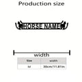 [Customizable Metal Sign] Customizable 2D Flat Metal Horse Stable Sign | Personalized Name/Number Wall Art Decor for Farm