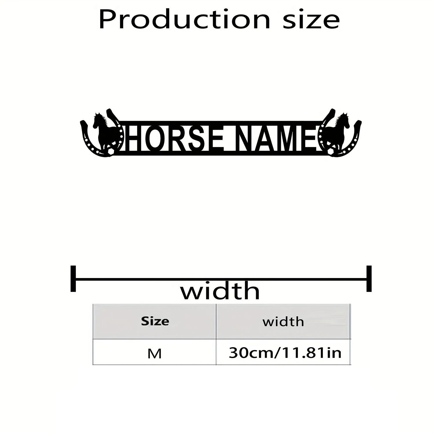[Customizable Metal Sign] Customizable 2D Flat Metal Horse Stable Sign | Personalized Name/Number Wall Art Decor for Farm