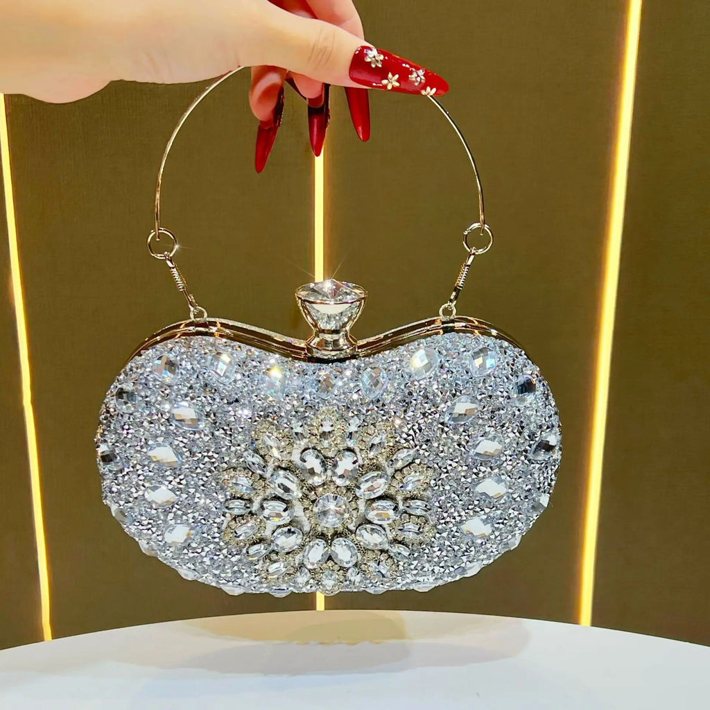 New diamond-encrusted handbag bag fashion shoulder messenger bag dinner party bag women's handbag