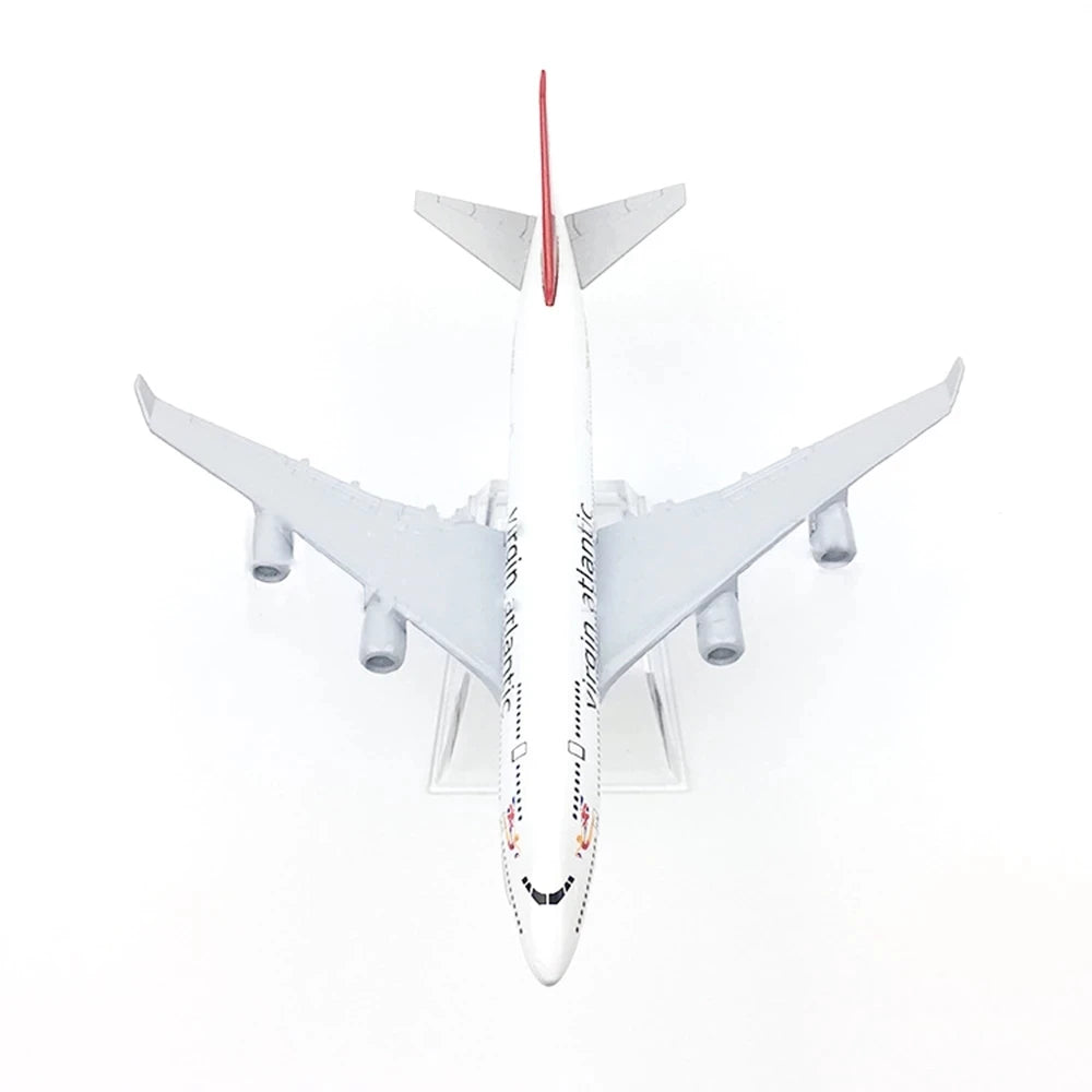 16CM Toy planes B747 British Virgin Atlantic Aircraft Model Passenger Alloy Metal airplane diecast Collectible Gift Display