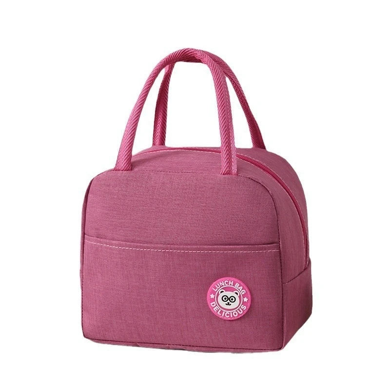 Insulated Lunch Bag Oxford Cloth Lunch Bag Insulated Lunch Box Bag with Leakproof Aluminium Foil Lining Mouth Zipper for Commute