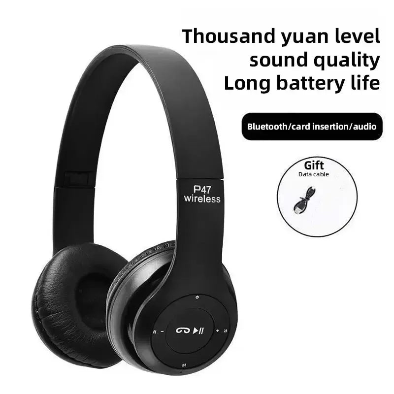 P47 Wireless Bluetooth Headphones Noise Canceling Foldable Design Bluetooth 50 for iPhone Huawei Samsung
