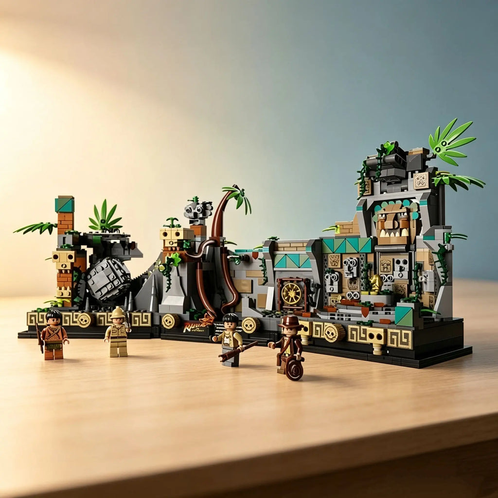 2026 NEW In stock  Indiana Jones Temple of the Classic Building Block Kit Children Educational Toy Birthday Gifts