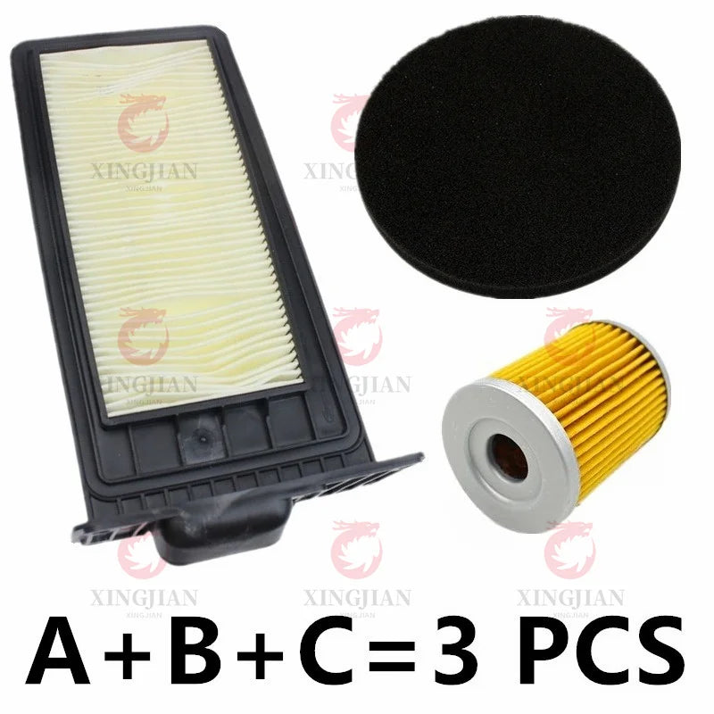 Motorcycle Air Filter Oil Filter Drive Element For SYM MAXSYM400i MAXSYM400 MAXSYM600i MAXSYM600 Intake Cleaner Replacement Part