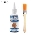 50g Eco-Friendly White Wood Glue with Brush, Quick Dry Strong Bond for Office Craft Woodworking & School DIY Projects