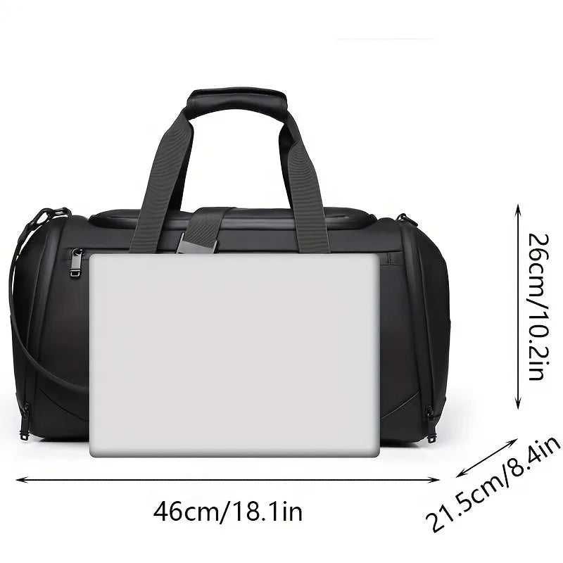 Large Capacity Carry on Travel Bag for Men Spacious Sports Gym Bag with Multiple Compartments Weekend Overnight Duffel Bag