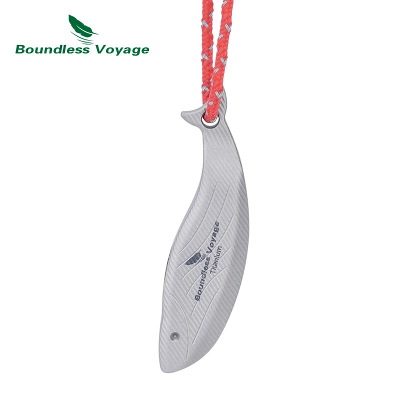 Boundless Voyage Titanium Survival Whistle Compact Emergency Safety Whistle  Rust-Proof Whistles for Camping & Rescue & Training