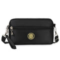 Lightweight Utility Crossbody Bag Durable Nylon Canvas Floral Print Multi Compartment Secure Zipper Women Travel Handbag