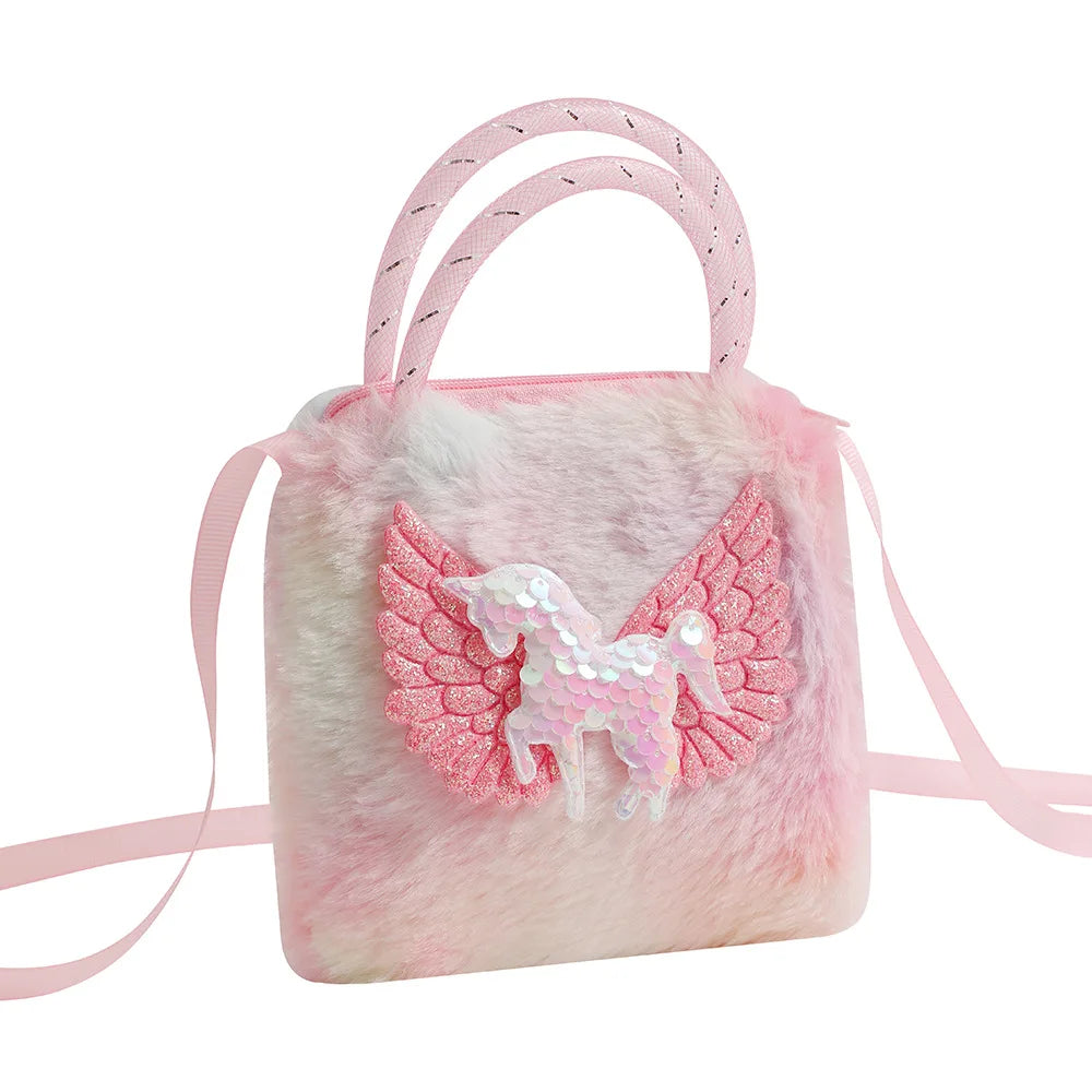 Cartoon cute single-shoulder bag, small crossbody bag, kindergarten girls' small tote, coin purse