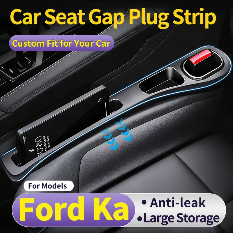 Car Gap Filler Strip For Ford Ka Filler Strip Specially For Driver And Passenger Seat Gaps Anti-Drop Interior Side Storage 2pcs