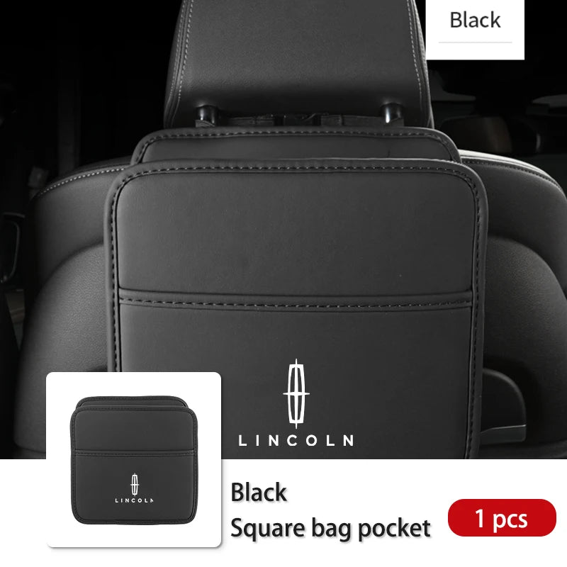 Car Seat Storage Bag Chair Back Water Cup Tissue Storage Box For Lincoln Mondeo MKC MKZ MKX MKT Aviator Navigator