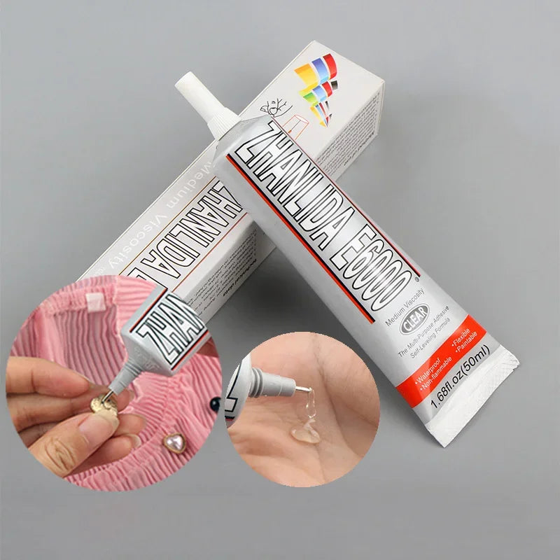 Jewelry Rhinestone Glue E6000 Clear Contact DIY Pen For Phone Case Handicrafts Repair Kawaii Plush Toys Ring Gemstone Clothes