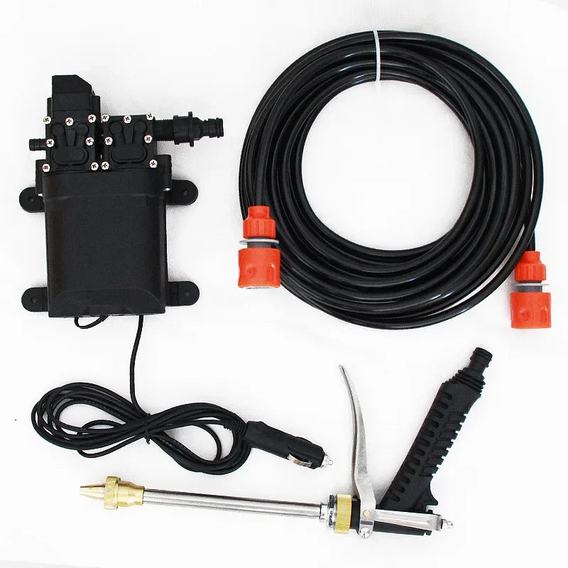 12v Dual Pump Car Wash High Pressure Wash Electric Car Washer Tools 12v Car Washing Machine + Gun + Water Pipe