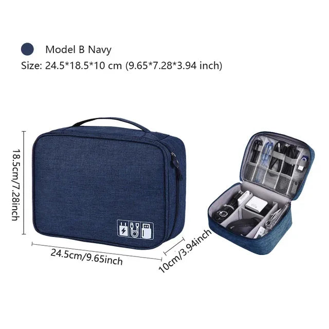 Travel Cable Bag Portable Digital Storage Pouch Waterproof Electronic Accessories Storage Bag Travel Cable Organizer Bags