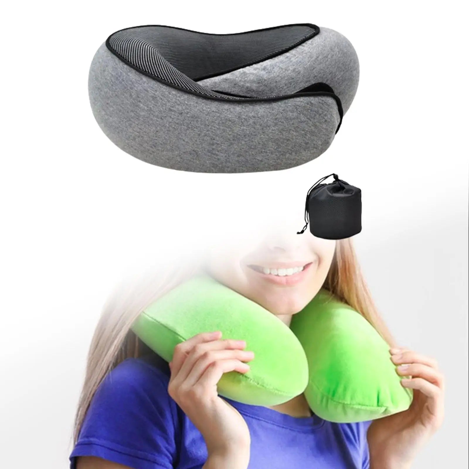 Travel Pillow Adjustable Soft Plane Accessories Comfortable Foldable Memory Foam