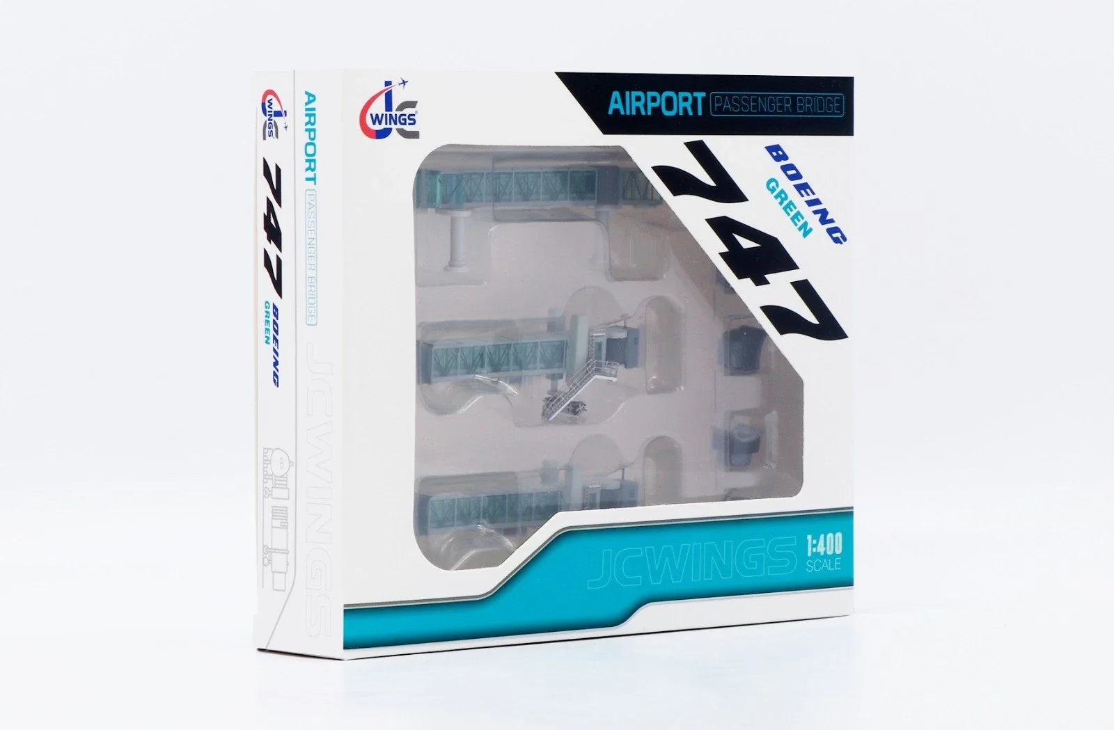 LH4387 1:400 Plastic Collectible Airport Passenger Bridge Simulation Finished Souvenir JC Wings for Boeing B747 Model