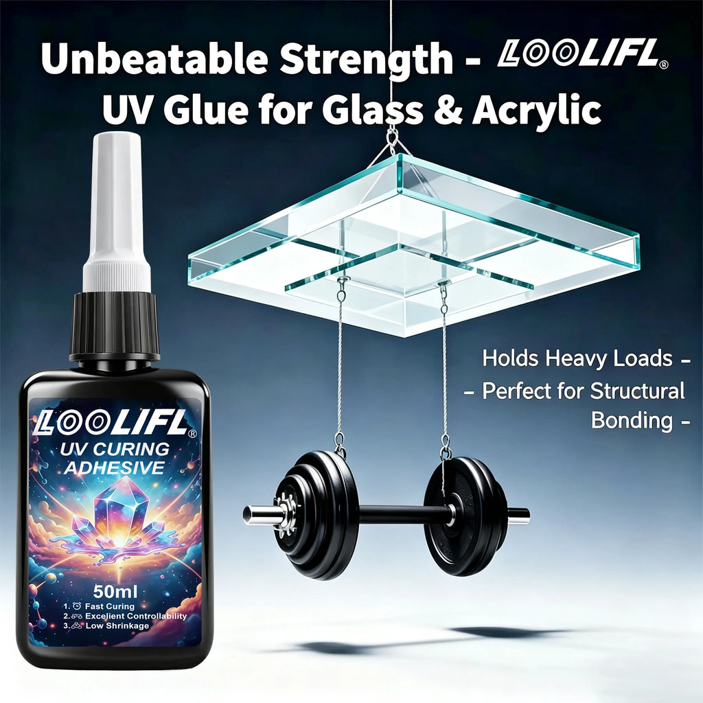 Uv Glue Super Transparent Invisible Adhesive, Craft Glue, Fast Drying, Strong Bonding, Uv Curing Glue, Waterproof, High Temperature Resistant, Suitable for DIY Crafts, Handmade Jewelry/Ornaments, Model Building, Glass, Acryli