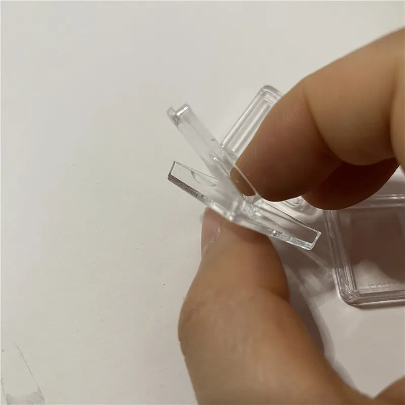 10Pieces High Quality Plastic Containers Square Case For Token Game Chips Holder Protector Boxes