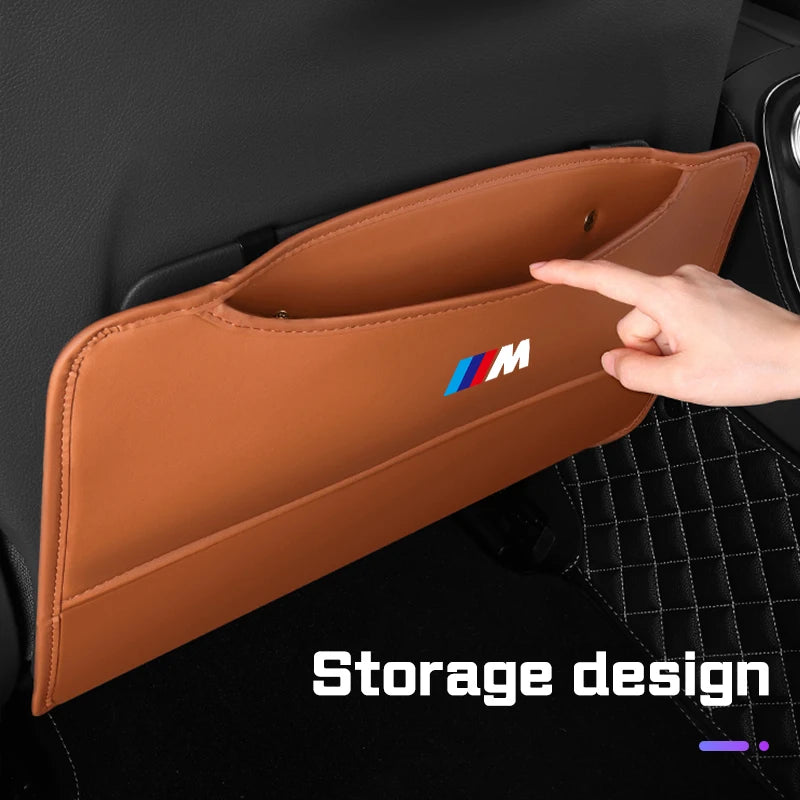 PU leather Car Seat Anti Kick Pad For BMW M M3 M4 M5 E46 E90 E92 F15 F20 F07 F40 F30 G30 G01 G02 G05 Protect Cover Storage Bag