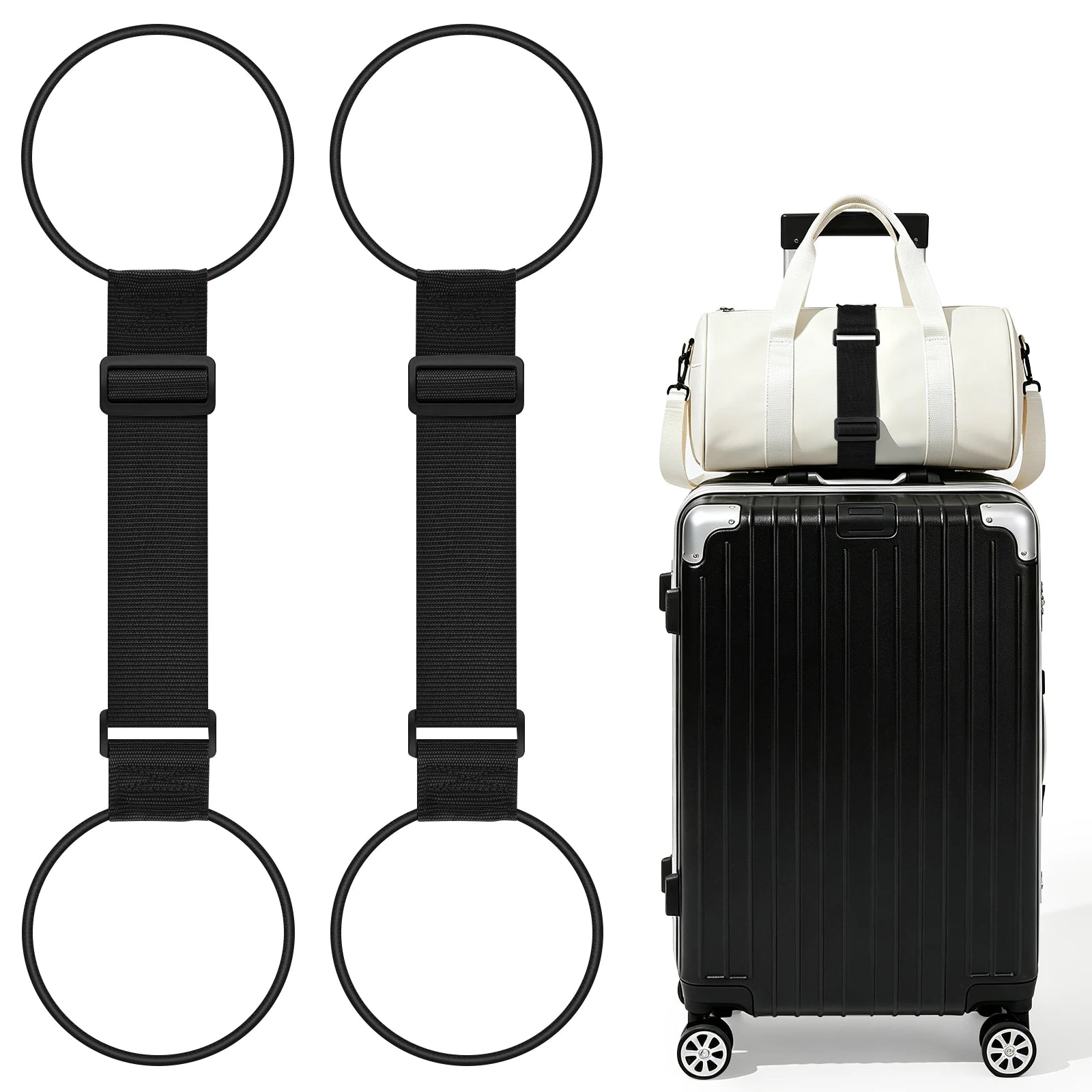 Elastic Adjustable Luggage Strap Carrier Strap Baggage Bungee Luggage Belts Suitcase Belt Travel Security Carry On Straps