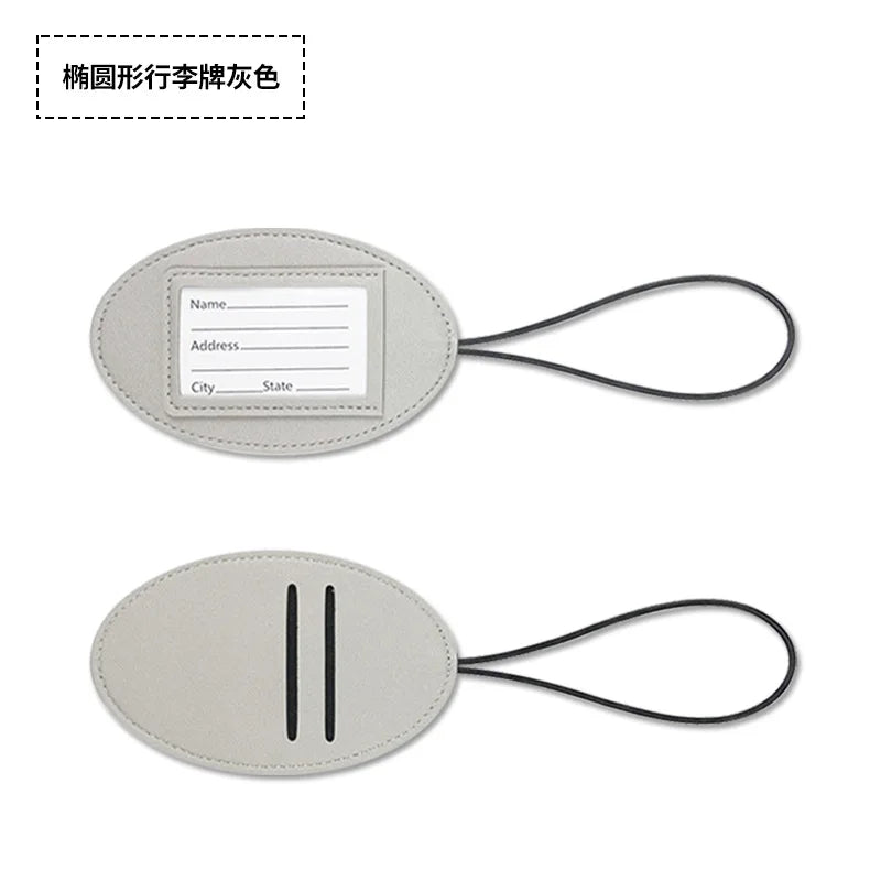 PU Leather Mini Cute Luggage Tag Name ID Label Boarding Pass Luggage Tags Suitcase Tag Travel Accessories