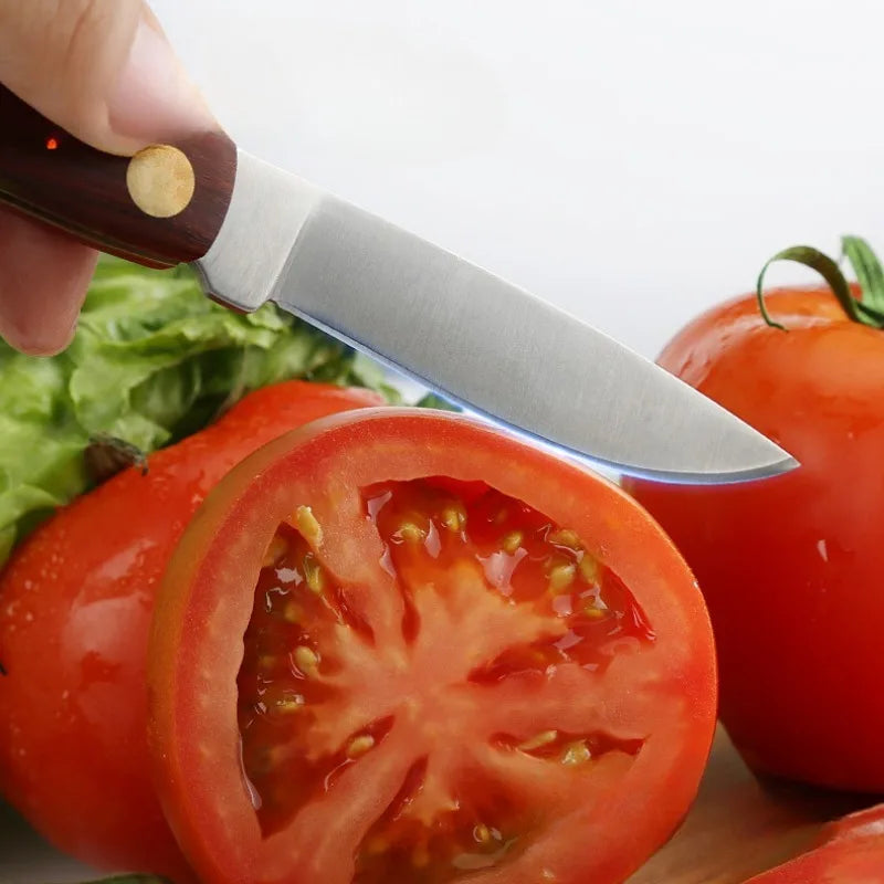 Mini Folding EDC Pocket Knife Stainless Steel Fruit Paring BBQ Hand Meat Knife Portable Cleaver Kitchen Chef Knife House Cutlery