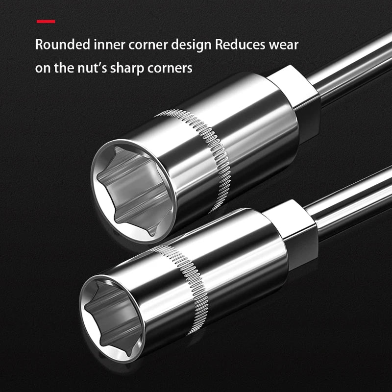 6-19 mm T-Style Socket Wrench Hexagon Nut Key Extended Hex Screwdrivers Automotive Tires Machinery Workshop Repair Hand Tools