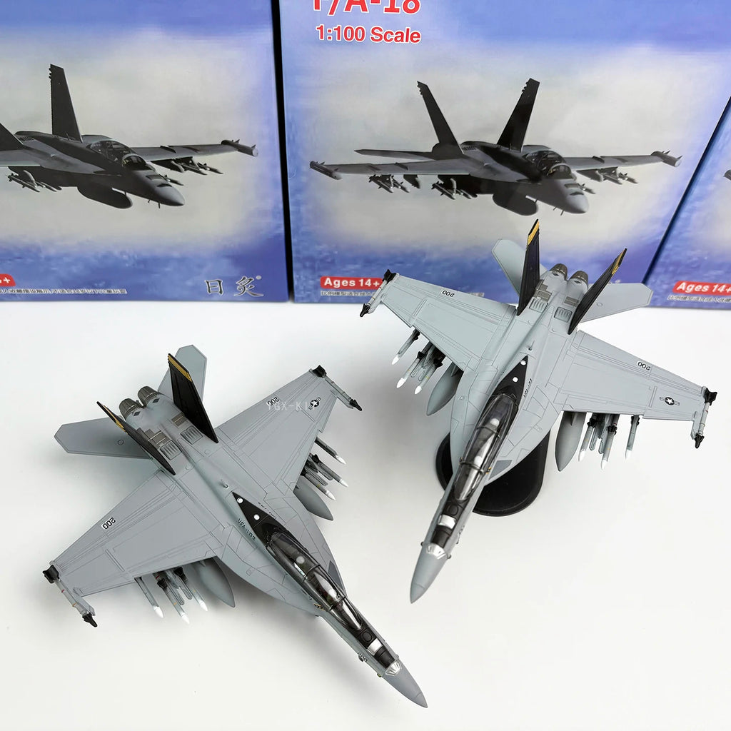1/100 Scale U.S. Navy F/A-18 Pirate Flag Squadron F18 Carrier-Based Fighter Metal Diecast Finished Military Plane Model
