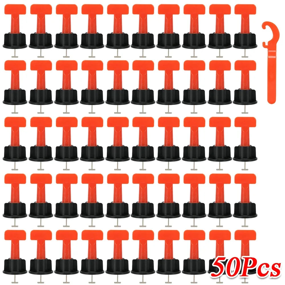 50Pcs Reusable Floor Tile Leveling System Clips Spacers Adjustable Thickened Tile Spacers Tile Leveler