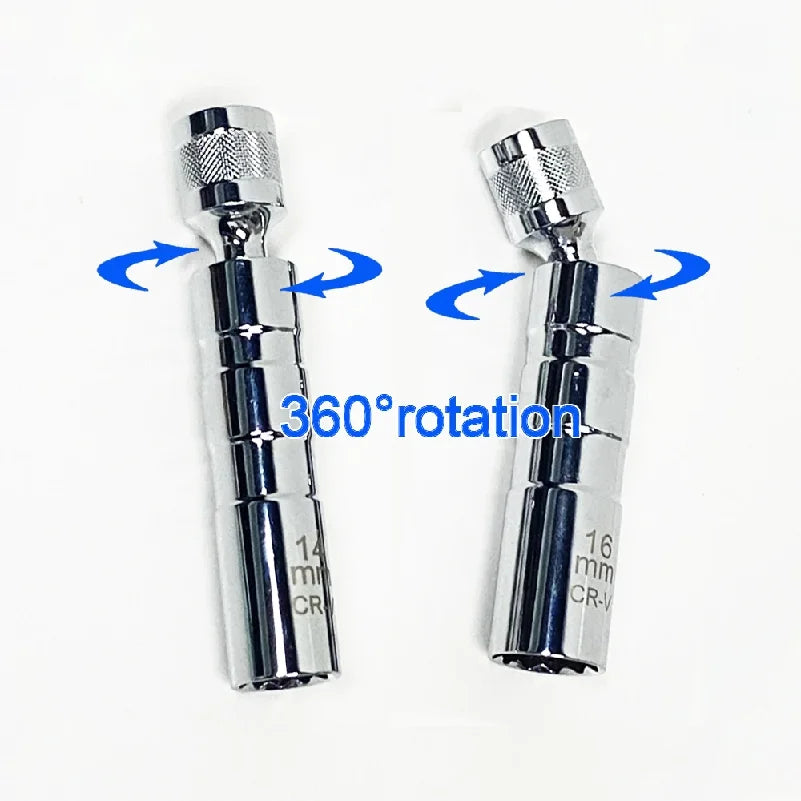 Universal Magnetic Spark Plug Sleeve Thin-walled Universal Joint 14/16mm Automotive Repair Spark Plug Disassembly Tool