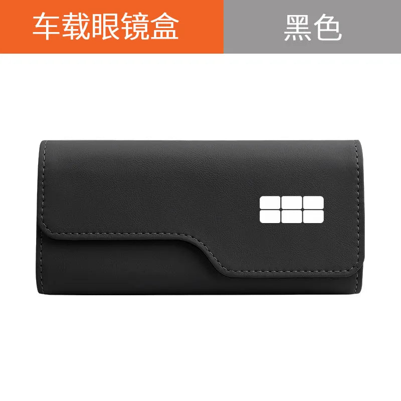 For Geely Galaxy E5 EX2 EX5 Car Sun Visor Sunglasses Clip Multifunctional Vehicle Interior Mount Auto Eyeglasses Storage Box