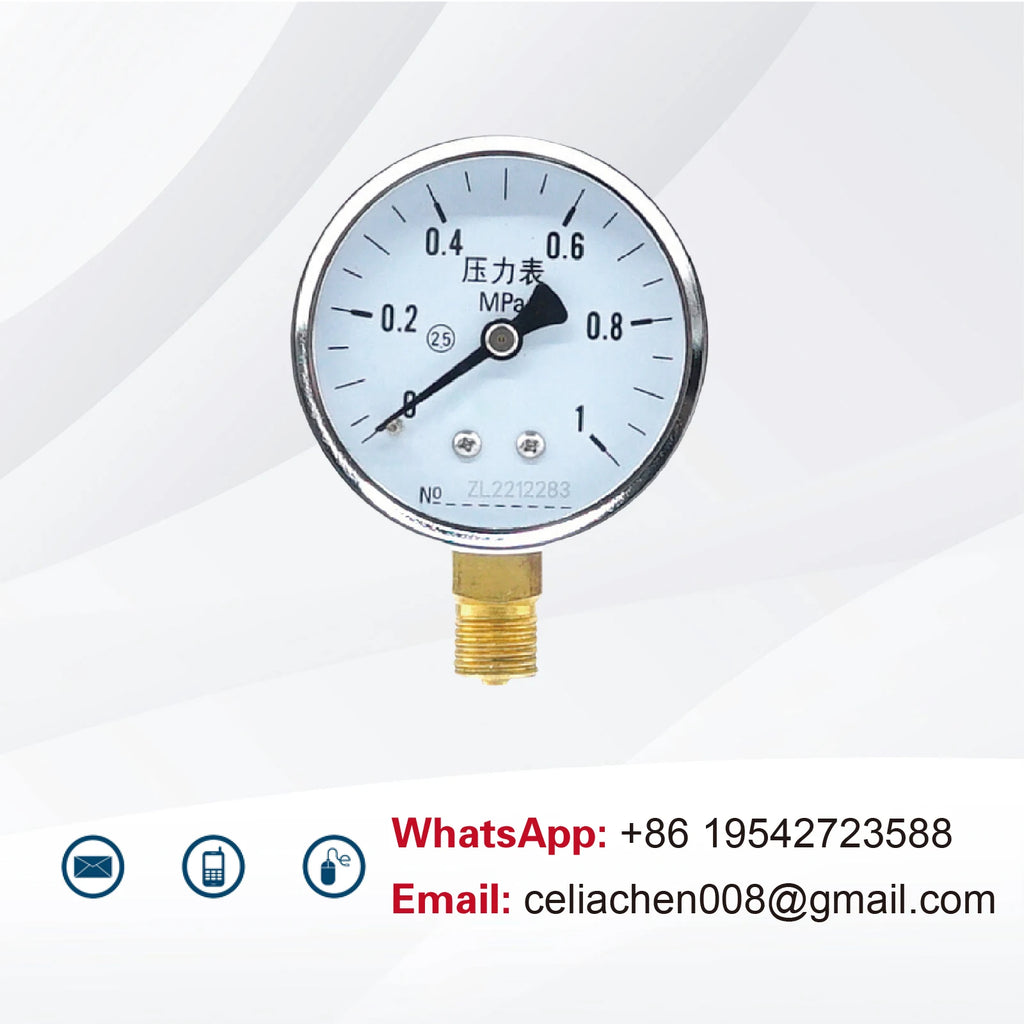Y-60 Pressure Gauge Manometer Mechanical Dial Analog Bourdon Tube Industrial Hydraulic Water Pressure Meter