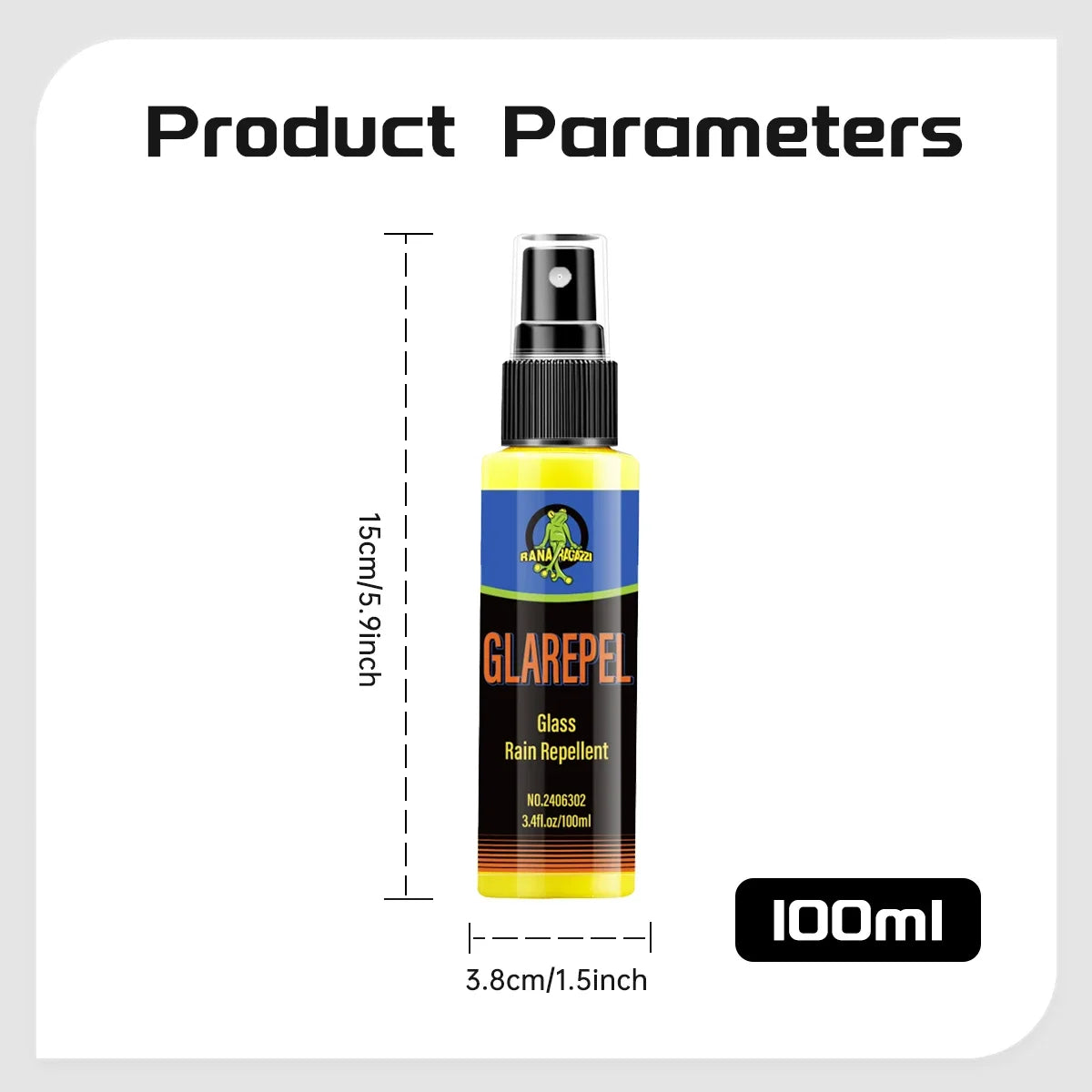 Motorcycle Water Repellent Spray Anti Rain Coating For Glass Fortify Hydrophobic Repellent Helmet Rainproof Agent RG302