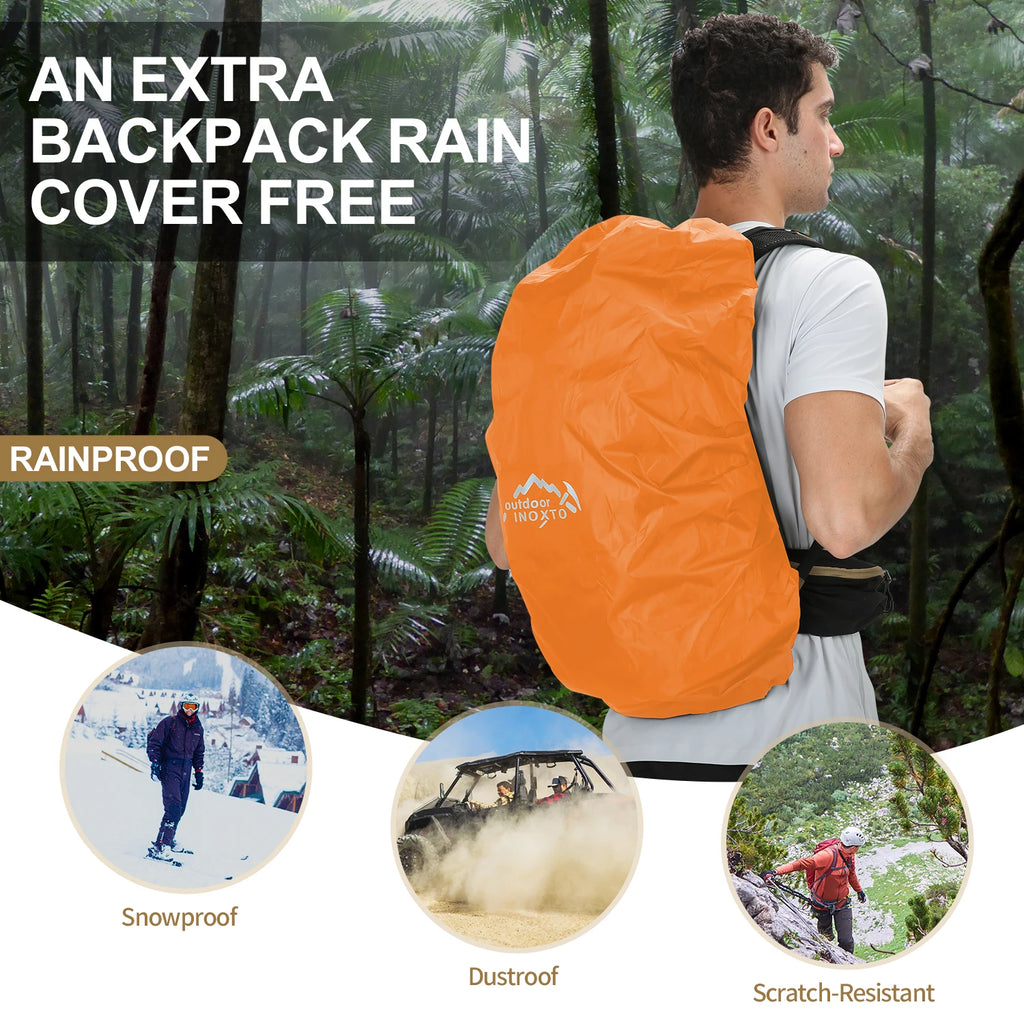 Mountaineering Backpack 35 Liters Men's and Women's Outdoor Sports Bag Waterproof Camping Hiking Rain