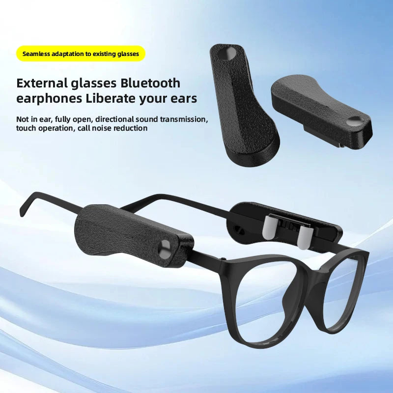 Bluetooth 5.3 Stereo Wireless Headphones Mic for External Glasses Headphones Headset Noise Reduce Handsfree Call Touch Headset