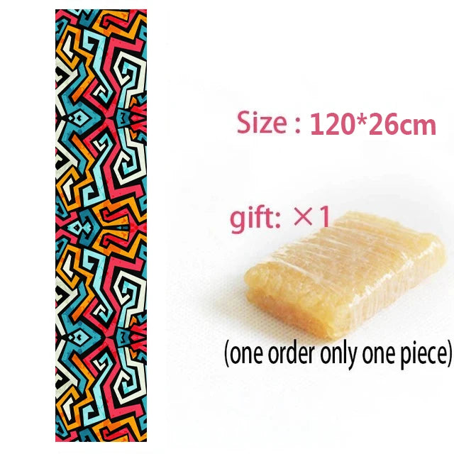 120cm Dancing Longboard Griptapes Long Board Grip Tape Skateboard Griptapes Anti-Slid Sandpaper Colorful Graphic Deck Protective