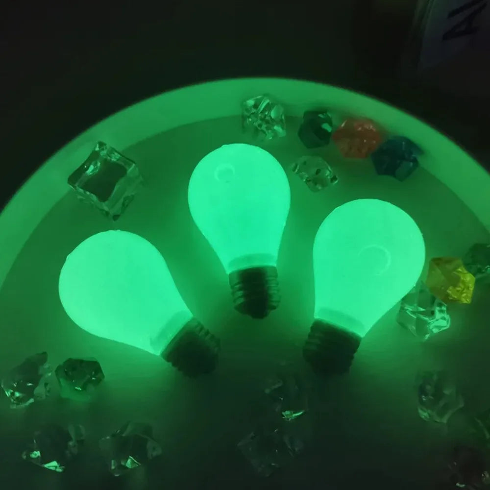 Squishy Light Bulb Maltose Luminous Squeeze Toy Slow Rebound Sensory Fidget Toy Anxiety Relief Novelty Funny Decompression Gift