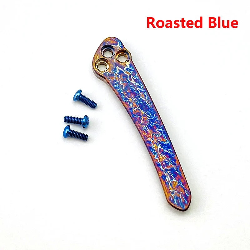 4 Colors With Screws Custom Titanium Knife Pocket Clip Clamp For Spyderco C81 Paramilitary2 Para3 C223 C10 Manix2 G10 Police C11