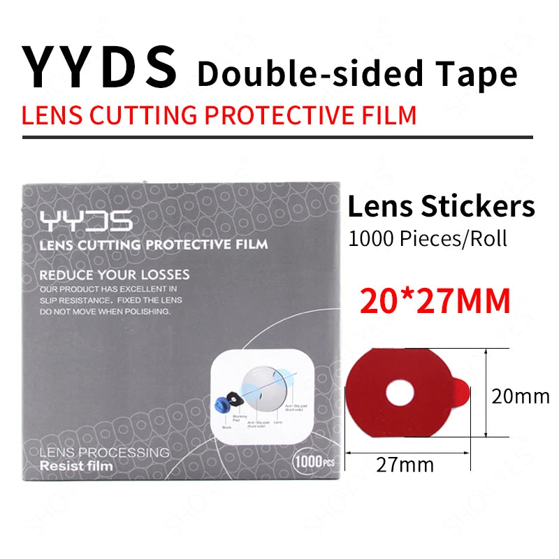 High Quality Double-sided Sticker Pastilles For Lens Adhesives Tape Red Protecting Glasses Processing Blocking Pads Optical