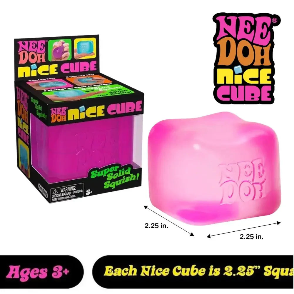 Needoh Nice Cube Sensory Stress Reliever Fidget Tool for Anxiety & Focus Desk Sensory Cube for Adults & Kids