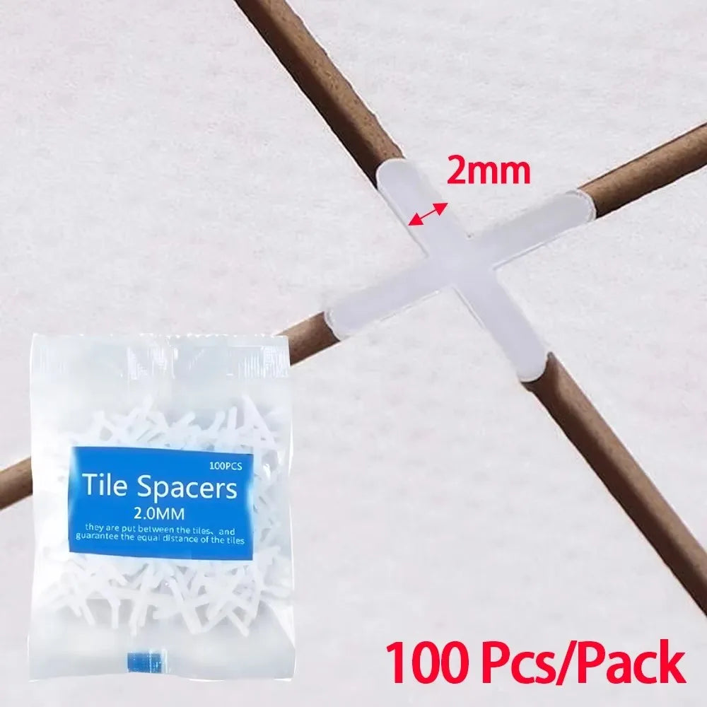 Ceramic Tile Spacer 2mm Cross Tile Leveling System Clips For Floor Wall Laying Construction Tools for Perfect Tile Alignment