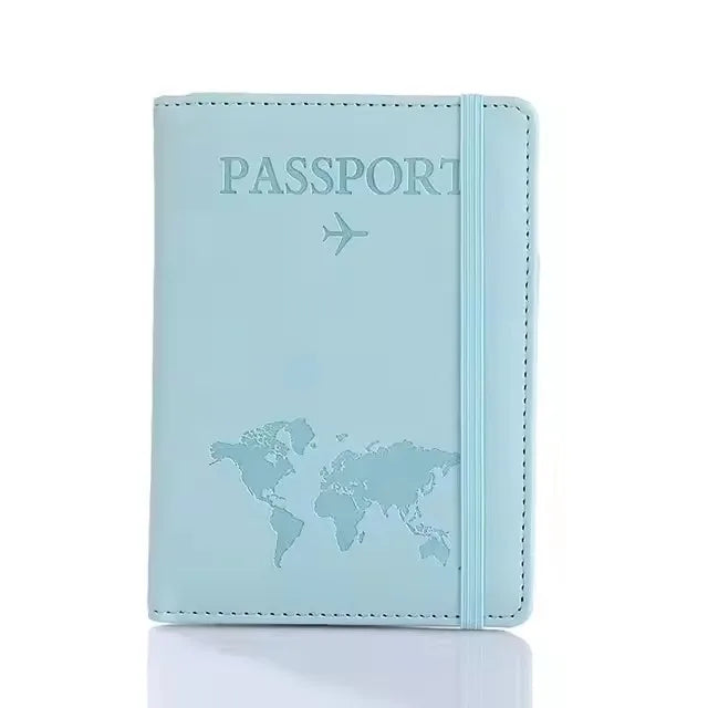 Vintage RFID PU Leather Passport Cover Multi-Function Wallet Case with ID Bank Card Slots for Women & Men Travel Accessory