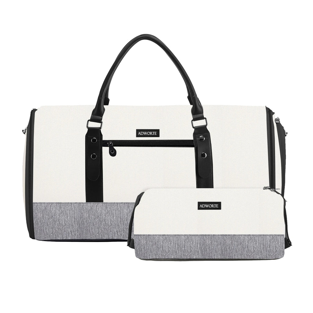 Travel Garment Bag, Convertible Garment Duffel Bags Combo with Shoe Compartment Toiletry Bag, Carry-On Weekend Overnight Bag for