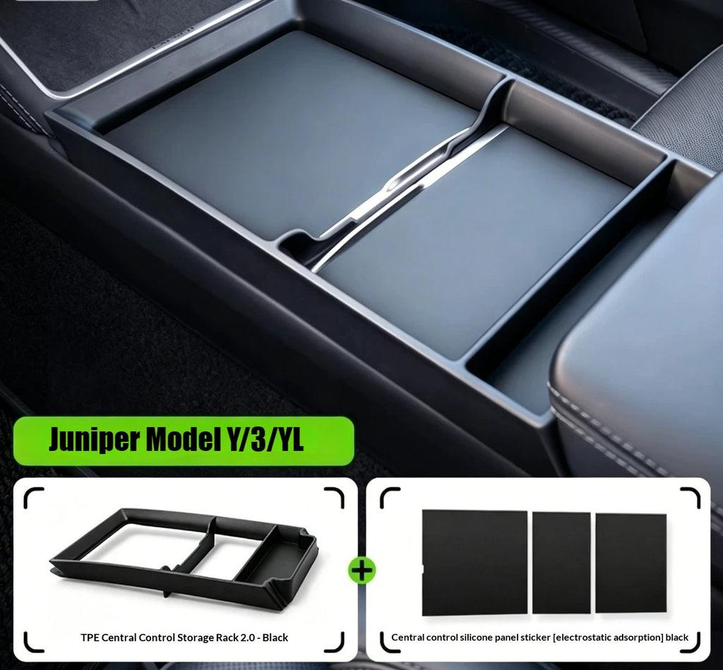 Car Interior Storage Accessories Center Console Organizer Rack Armrest Storage Box Exact Fit For Tesla New Model 3 Highland