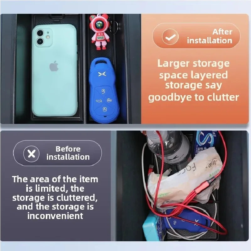 Car Armrest Storage Box for Xpeng G6 2023-2026 XPeng Organizer Central Console Storage Box Container Tray Interior Accessories