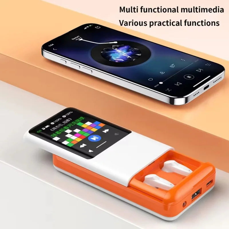 A99BOX Multi Functional Bluetooth Headphones with Touch Control Large Capacity Power Bank and Allin-One Multimedia Travel Essent