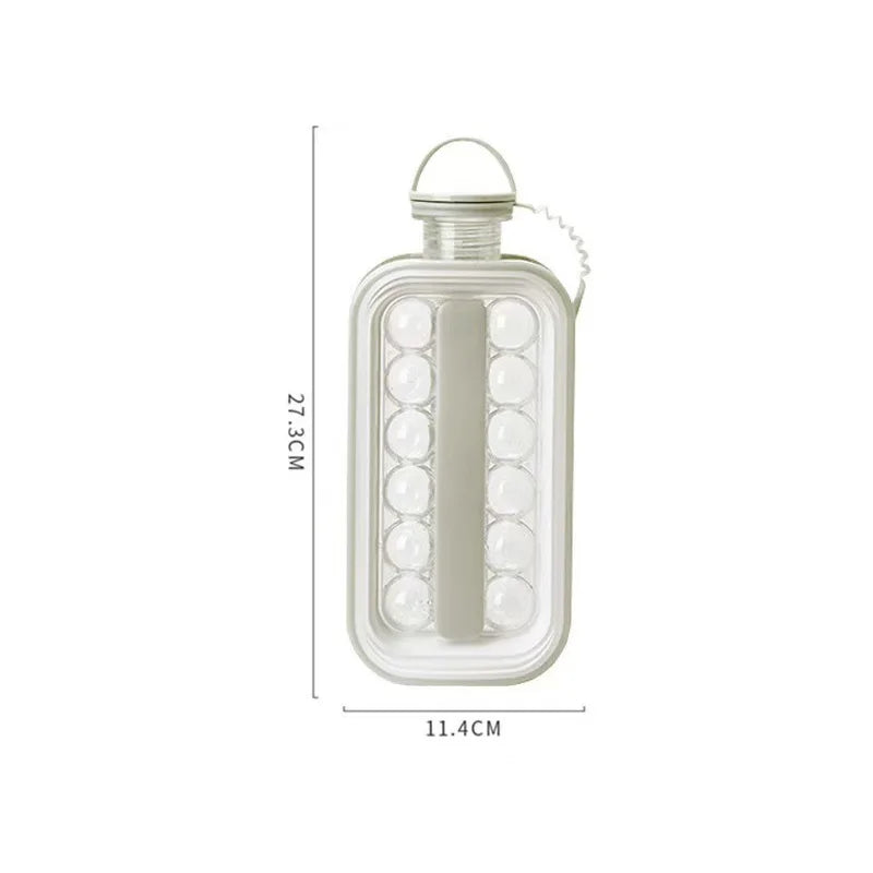 New Folding Ice Maker Water Bottle Ice Making Mold Food Grade Soft Silicone Ice Maker 2 In 1 Kettle Ice Box Ice Cube Household