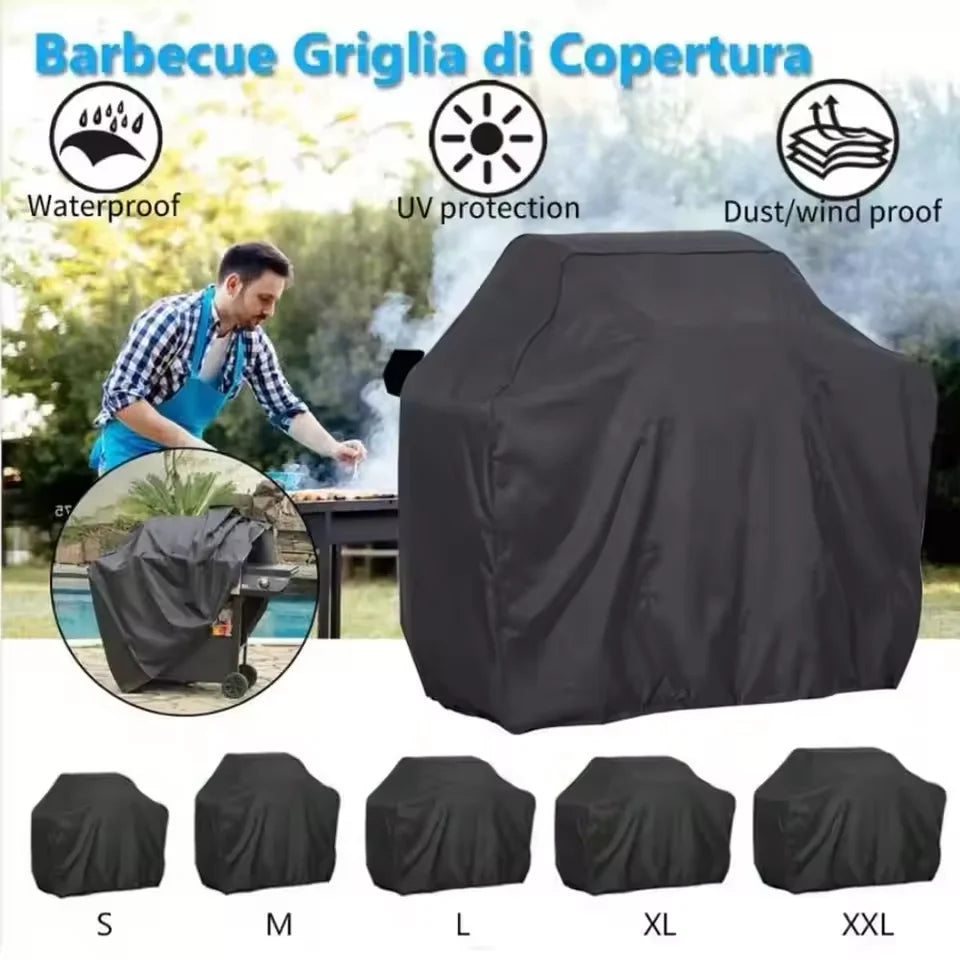 Barbeque Grill Cover Outdoor Dustproof Waterproof Oxford Cloth Multifunctional Dustproof Rainproof Outdoor BBQ Stove Cover
